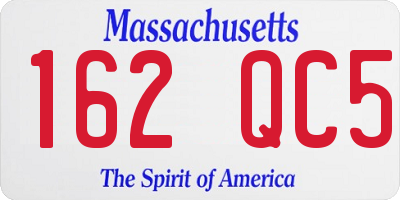 MA license plate 162QC5