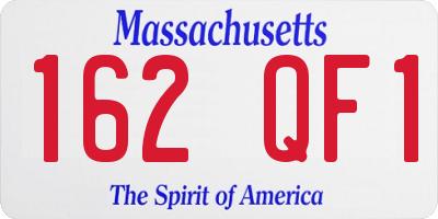 MA license plate 162QF1
