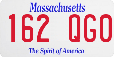 MA license plate 162QG0