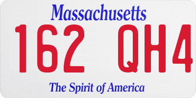 MA license plate 162QH4