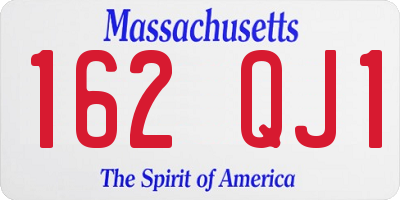 MA license plate 162QJ1