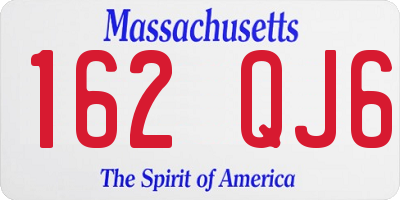 MA license plate 162QJ6