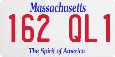 MA license plate 162QL1
