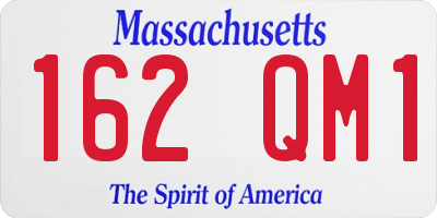 MA license plate 162QM1