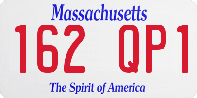 MA license plate 162QP1