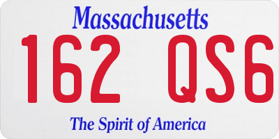MA license plate 162QS6
