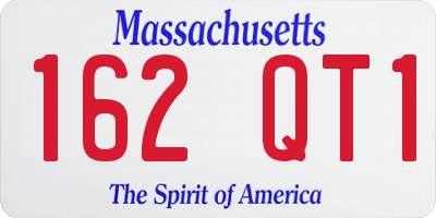 MA license plate 162QT1