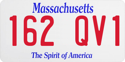 MA license plate 162QV1