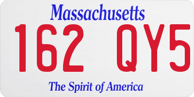MA license plate 162QY5