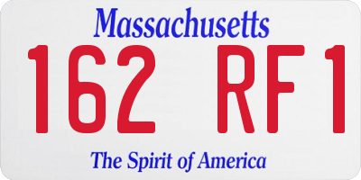 MA license plate 162RF1