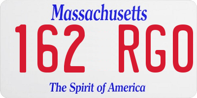 MA license plate 162RG0