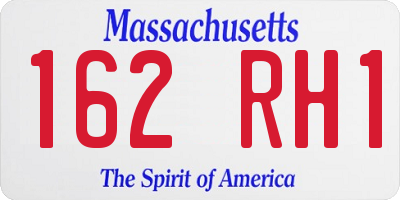 MA license plate 162RH1