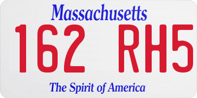 MA license plate 162RH5