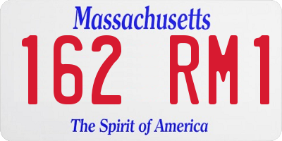 MA license plate 162RM1