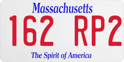 MA license plate 162RP2
