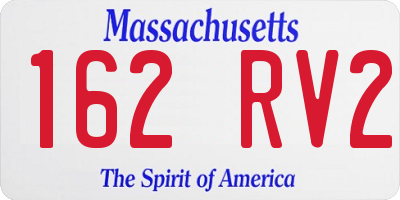 MA license plate 162RV2