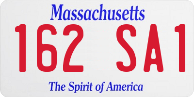 MA license plate 162SA1