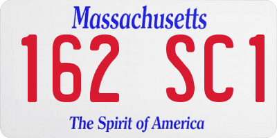 MA license plate 162SC1