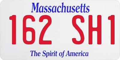 MA license plate 162SH1