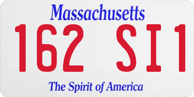 MA license plate 162SI1