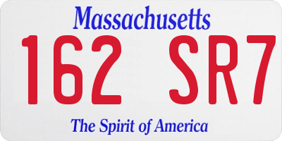 MA license plate 162SR7