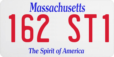 MA license plate 162ST1