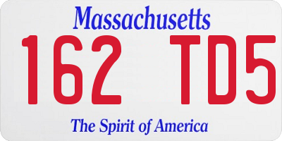 MA license plate 162TD5