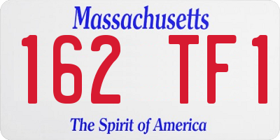 MA license plate 162TF1