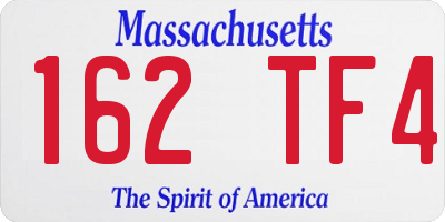 MA license plate 162TF4