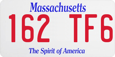 MA license plate 162TF6