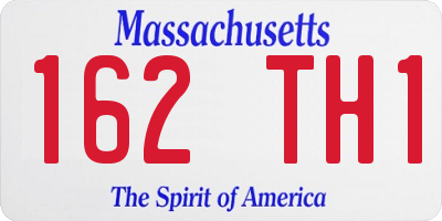 MA license plate 162TH1