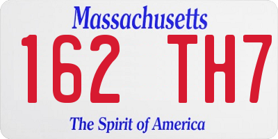 MA license plate 162TH7