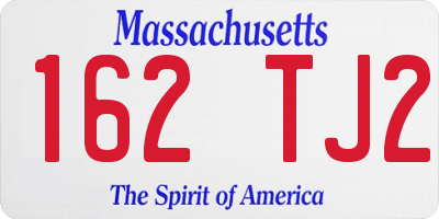 MA license plate 162TJ2
