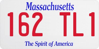 MA license plate 162TL1