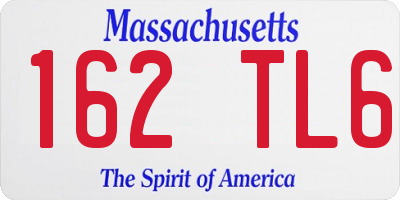 MA license plate 162TL6