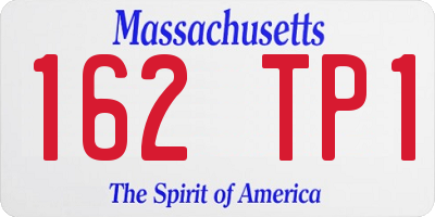 MA license plate 162TP1