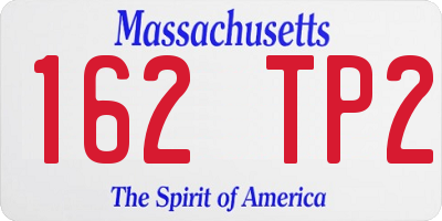 MA license plate 162TP2