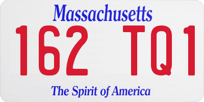 MA license plate 162TQ1