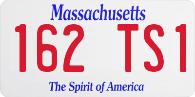 MA license plate 162TS1