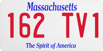 MA license plate 162TV1