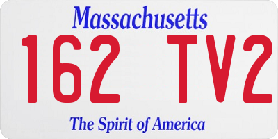 MA license plate 162TV2