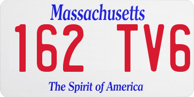 MA license plate 162TV6