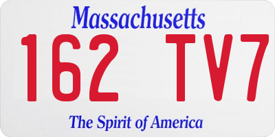 MA license plate 162TV7