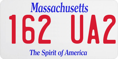 MA license plate 162UA2