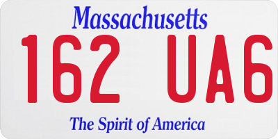 MA license plate 162UA6