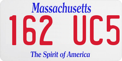 MA license plate 162UC5
