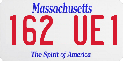 MA license plate 162UE1
