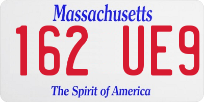 MA license plate 162UE9