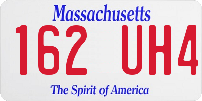 MA license plate 162UH4