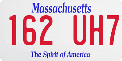 MA license plate 162UH7